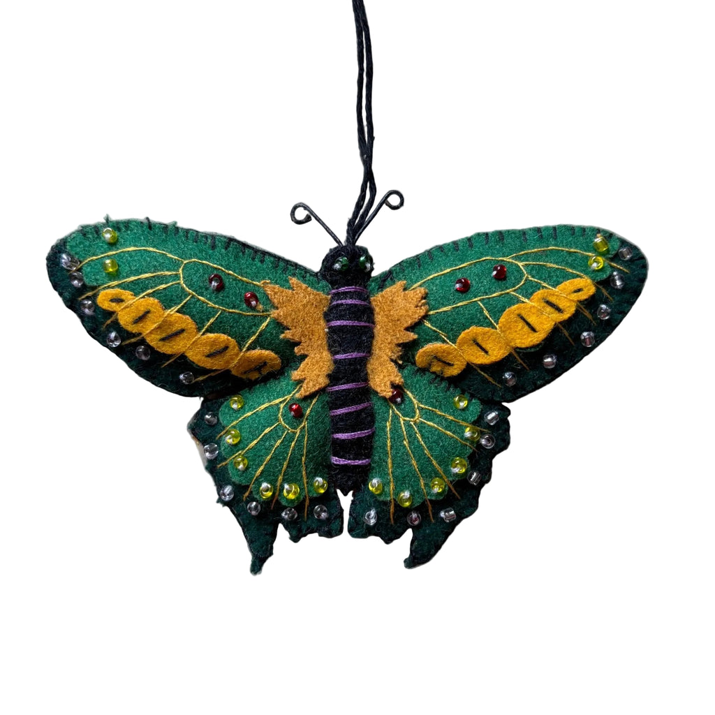 Green Butterfly Ornament - Harmony
