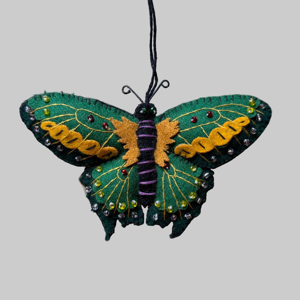 Green Butterfly Ornament - Harmony