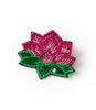 Bala Mani Beaded Lotus Brooch Pin - Handmade, Fair Trade - Harmony