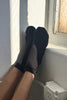 Ruffled Hugger Crew Socks / Black - Harmony