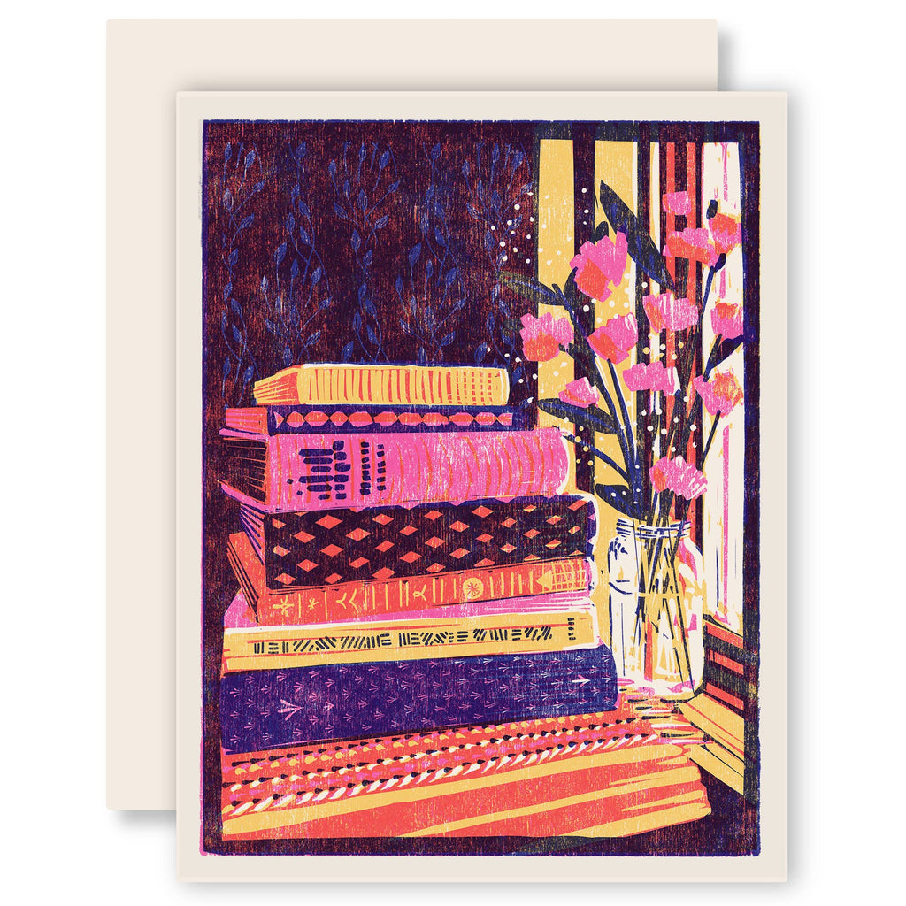 Still Life with Books and Flowers Everyday Inspiration Card - Harmony