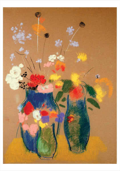 Odilon Redon: Three Vases of Flowers Birthday Card - Harmony