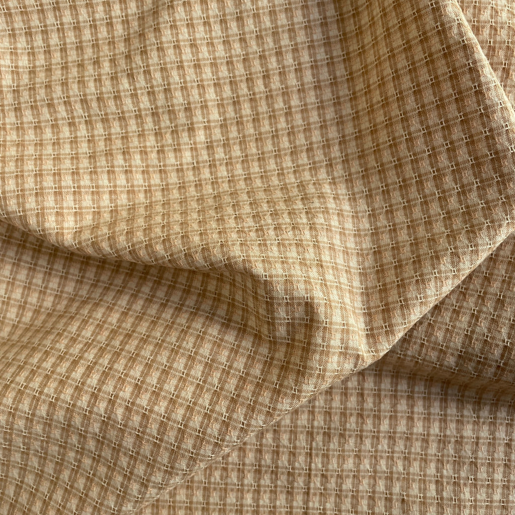 Woven Double Square Pink and Tan - Harmony