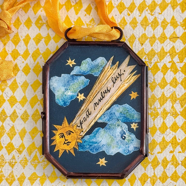 Post Nubes ~ Art Locket Ornament Decor Celestial Handmade  - Harmony