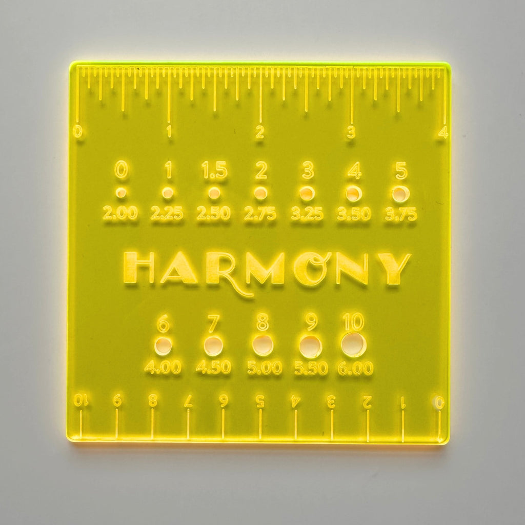 4 Inch High Ruler Harmony 4 inch Square Ruler / Fluorescent Yellow