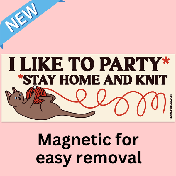 Stay Home And Knit Bumper Magnet - Harmony