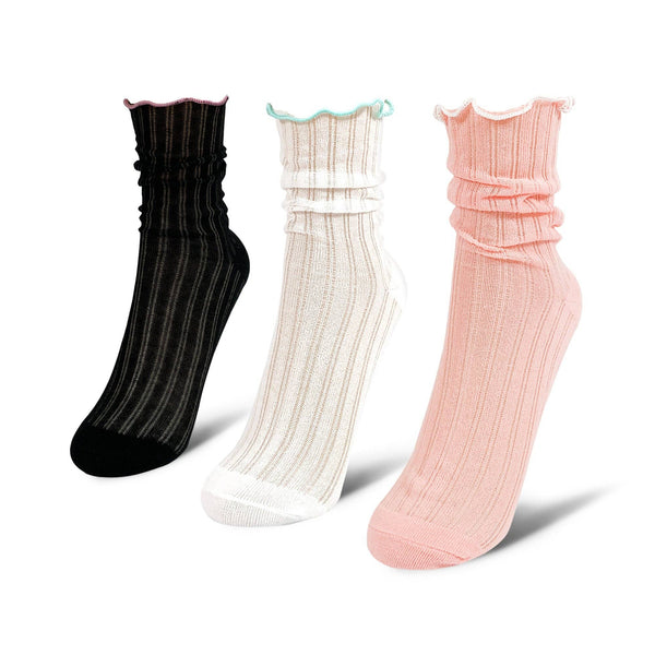 Women's Crew Sheer Ruffle See - Through Socks - Harmony