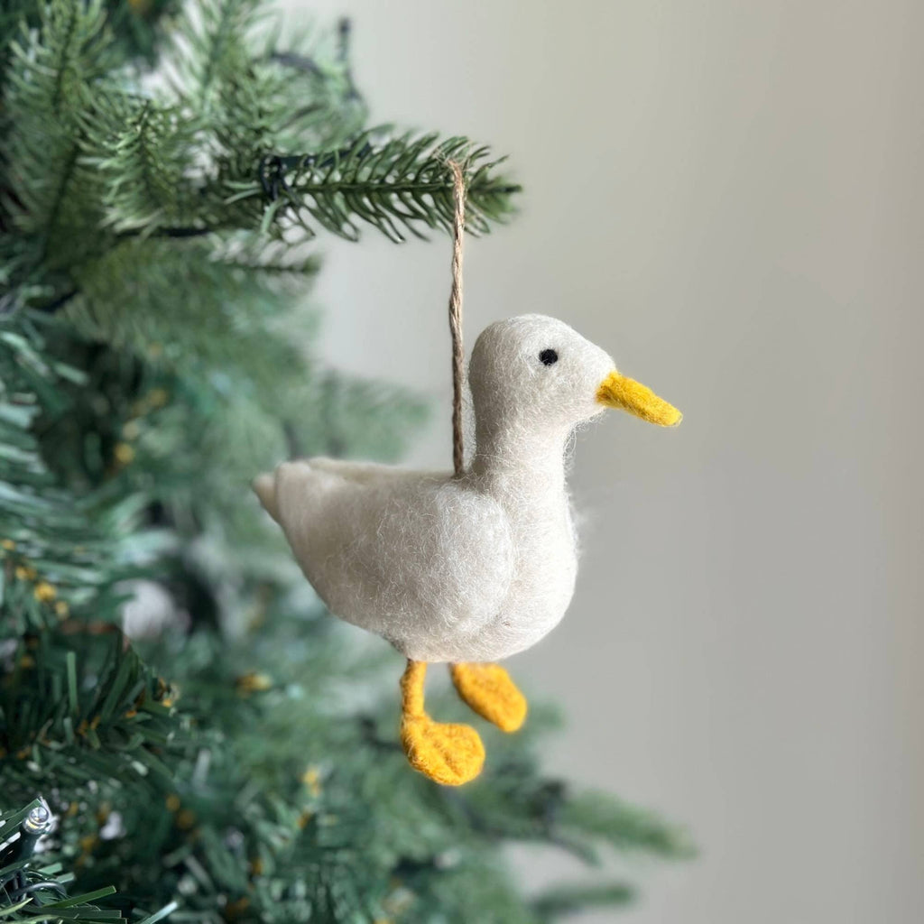 Felt Ornament - White Duck - Harmony