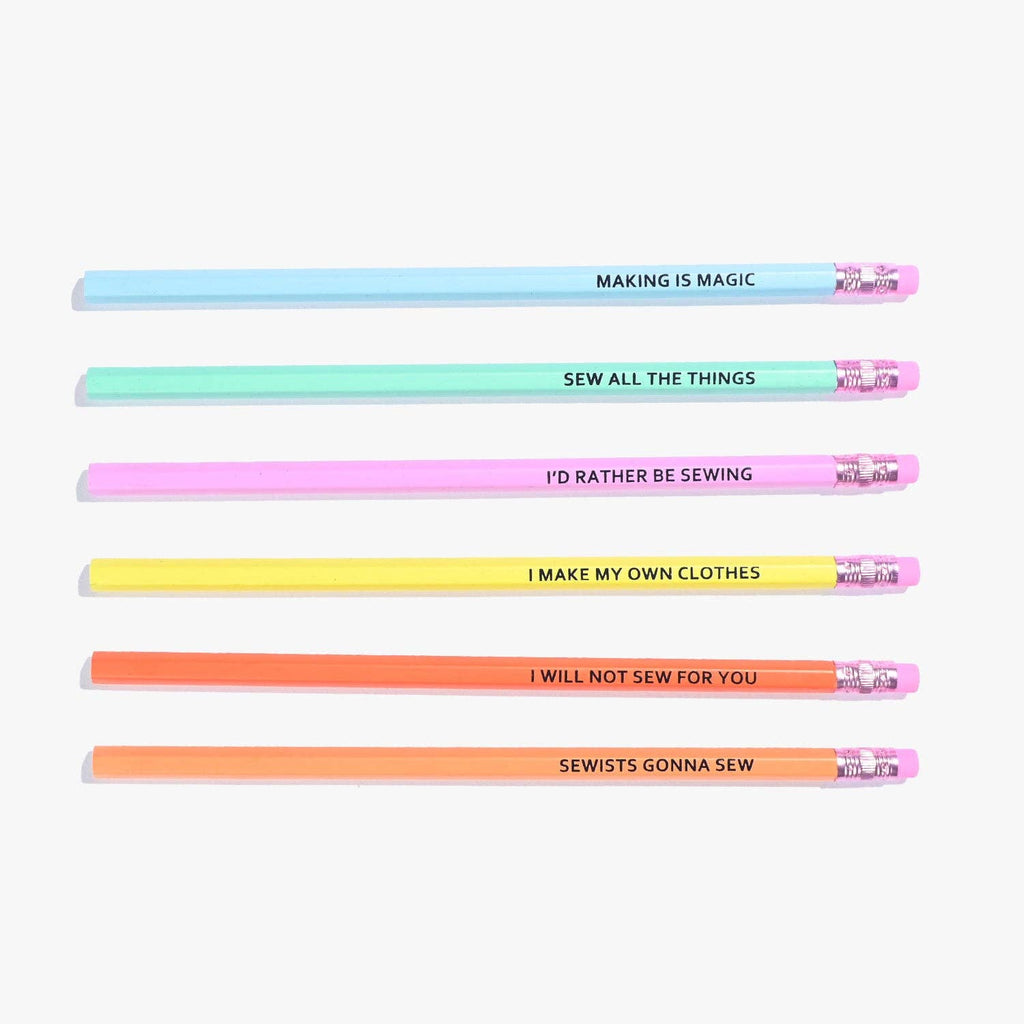 KATM Sewing Themed Pencils | Pack of 6 HB Pencils - Harmony