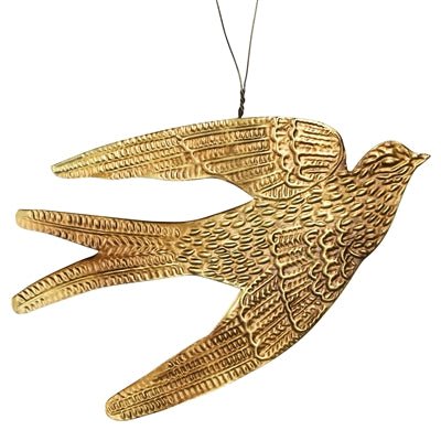 Antique Gold Bird Ornament - Harmony