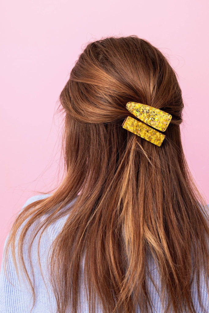 Medium Claw Hair Clip Set / Gold Confetti - Harmony