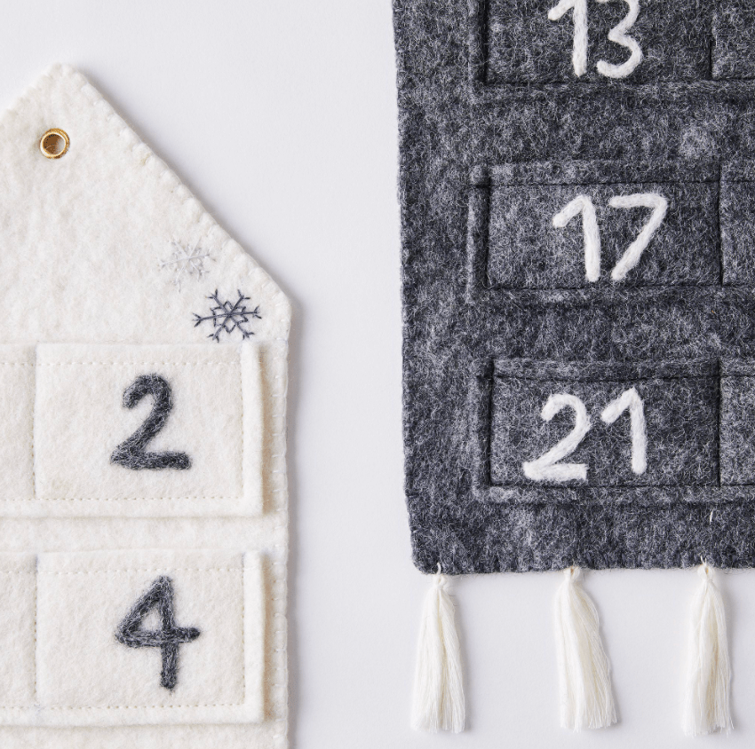 Felt Grey Advent Calendar - Harmony