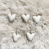 Felt Heart Ornaments (White) | Set of 5 - Harmony