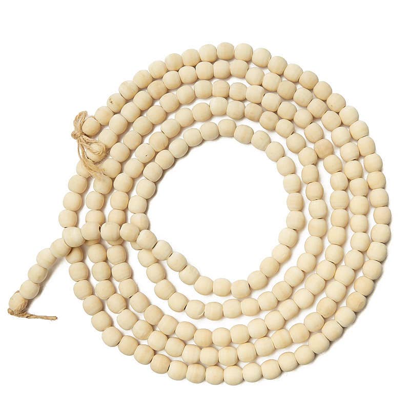 Natural Wood Bead Garland - 9' - Harmony