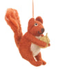 Red Bushy Squirrel Wool Ornament - Harmony