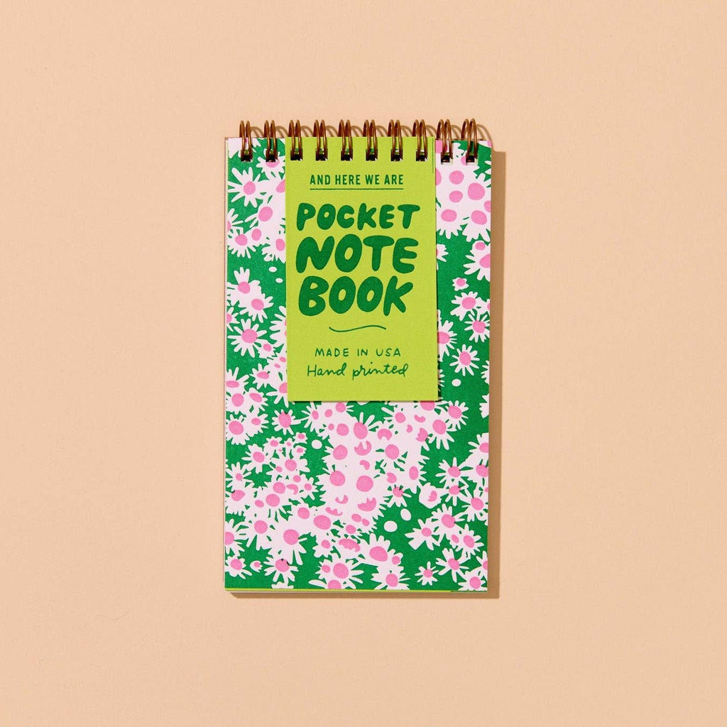 Aster Wildflower Letterpress Pocket - size Spiral Notebook - Harmony