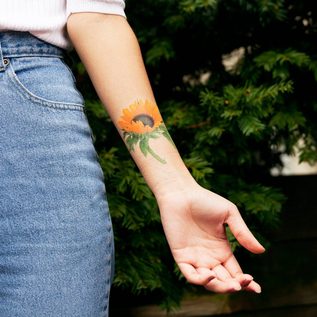 Sunflower Tattoo Pair - Harmony