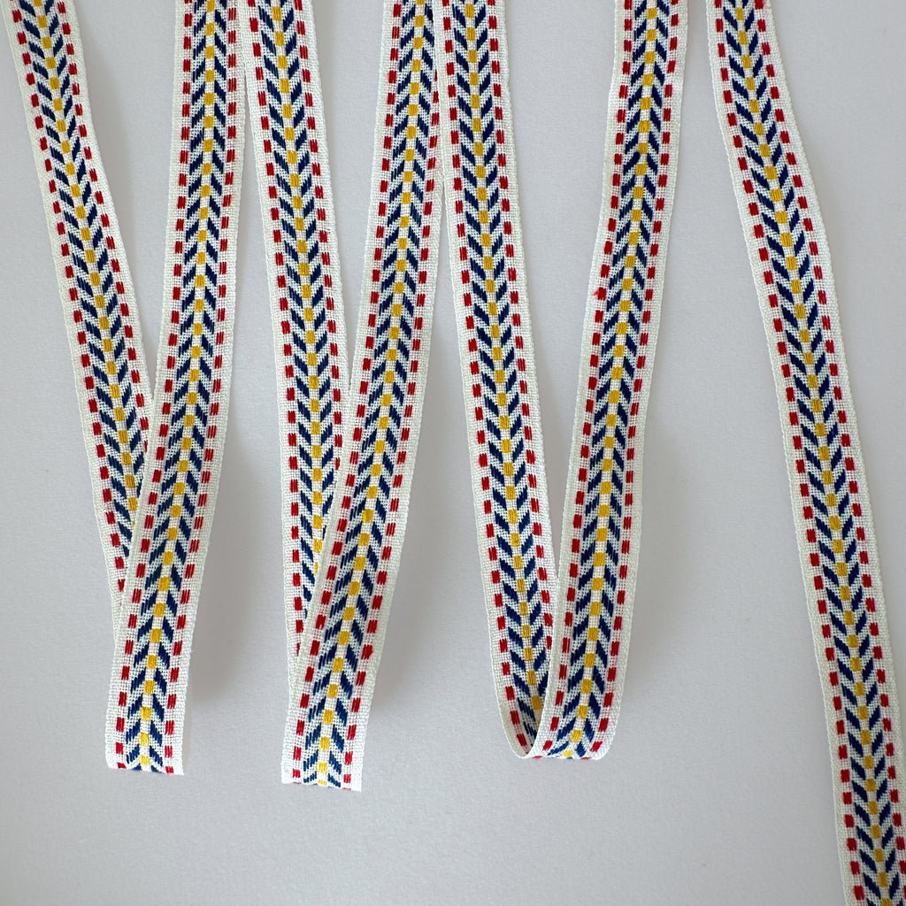 Vintage Primary Colors Reversible Jacquard Ribbon – Harmony