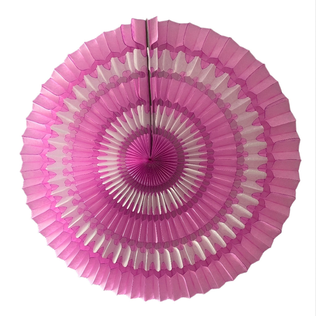 16 Inch Striped Tissue Fan - Harmony