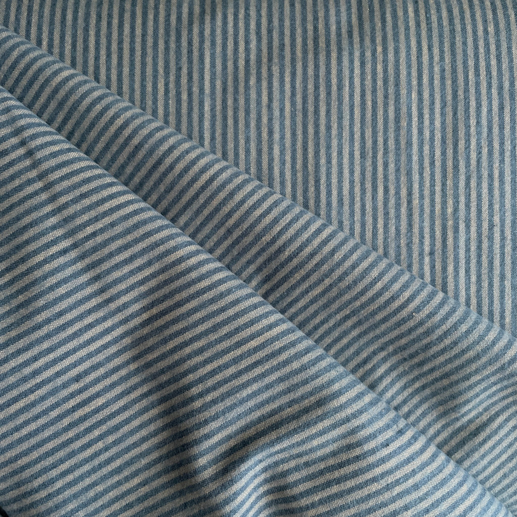 Brushed Cotton Stripe / Denim - Harmony