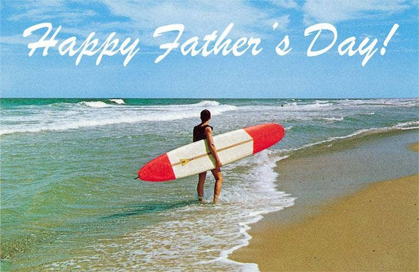 Father's Day Postcards / Happy Father's Day, Surfer on Shore - Harmony