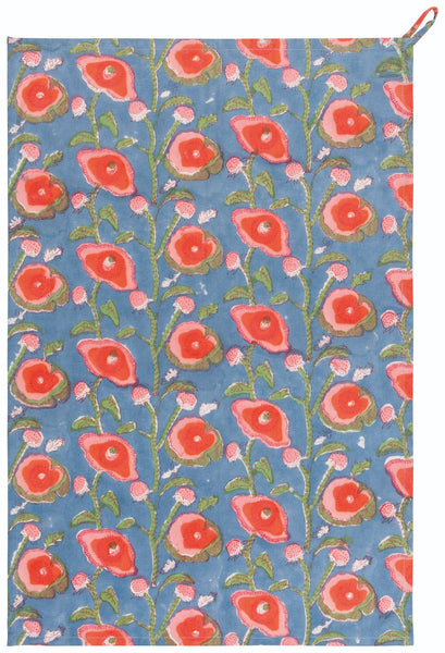 Poppy Block Print Dishtowel - Harmony