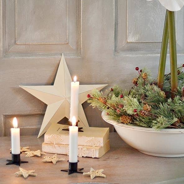 Black Metal Taper Candle Holder - Harmony