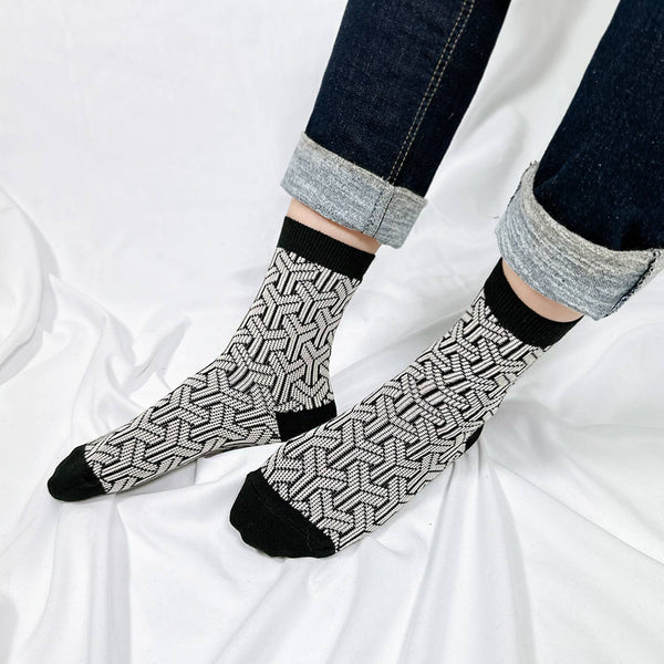 Women's Crew Y Modern Jacquard Socks - Harmony