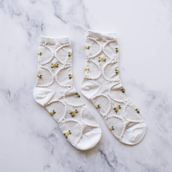 Antique Floral Socks - Harmony