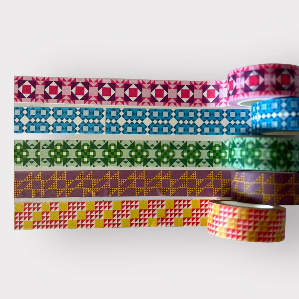 Quilty Washi Tape - Set of 5 Rolls - Harmony