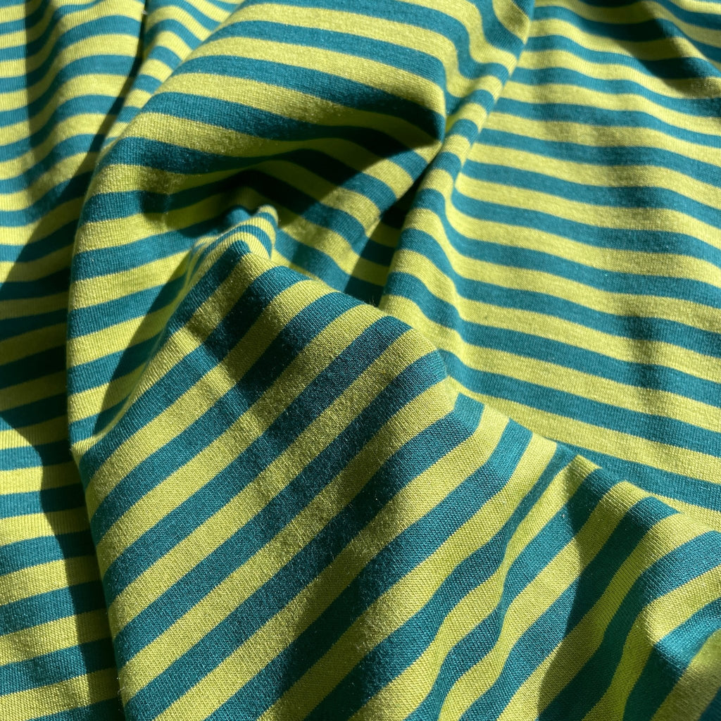 Moss & Fern Stripe Jersey Knit - Harmony