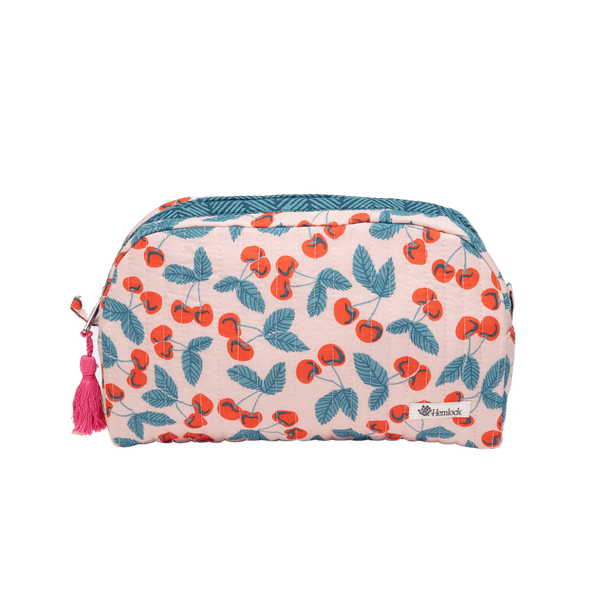 Cherry Large Quilted Scallop Zipper Pouch - Harmony