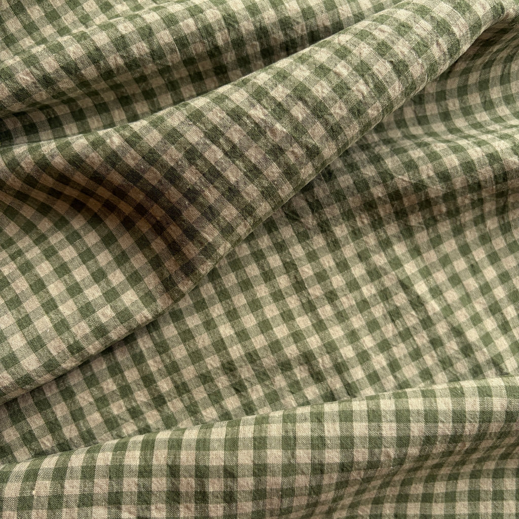 Farmhouse Check Linen / Sage - Harmony