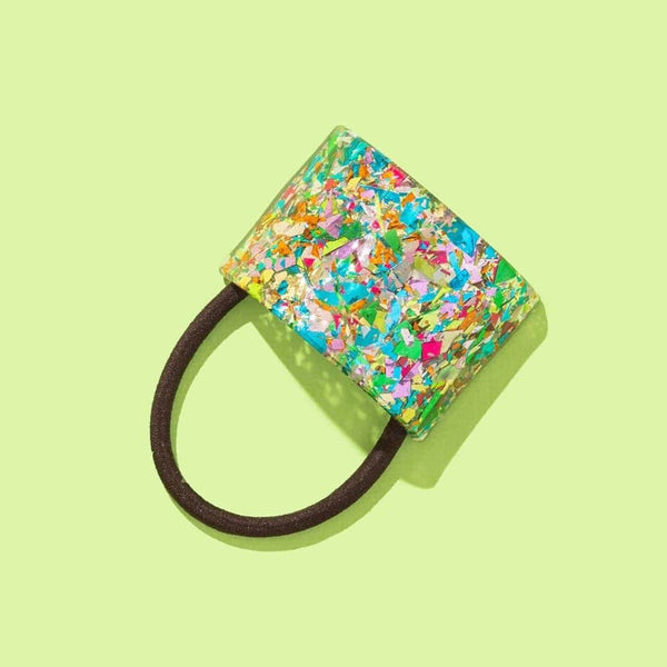 Hair Cuff Ponytail Holder / Colorful Confetti - Harmony