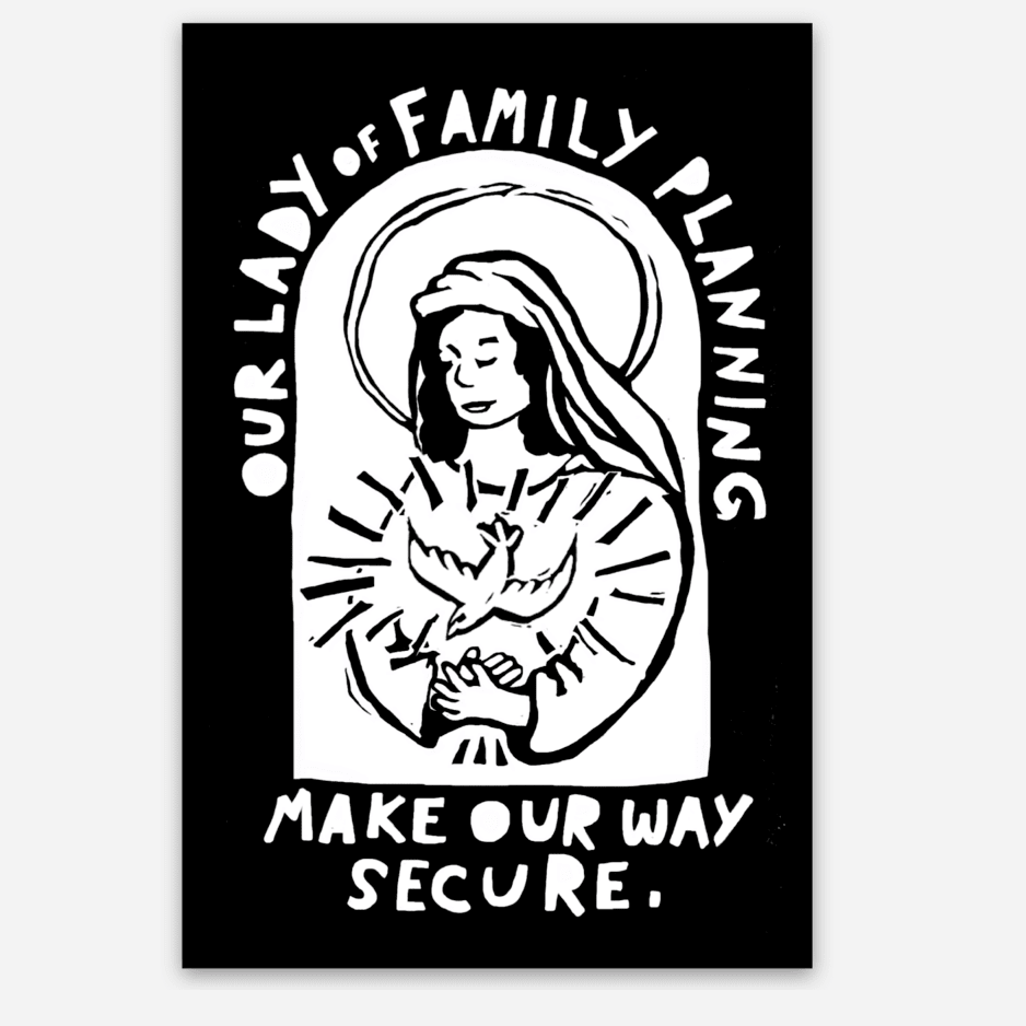 Our Lady of Family Planning Sticker - Harmony