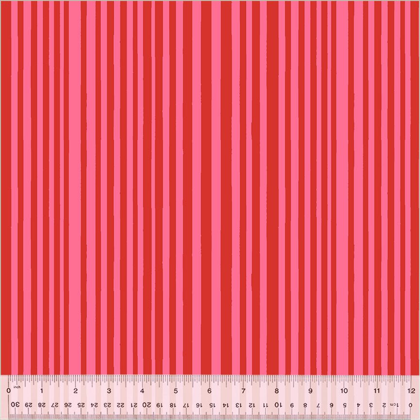 Kaleidoscope / Mini Stripe / Capsicum & Perfect Pink - Harmony