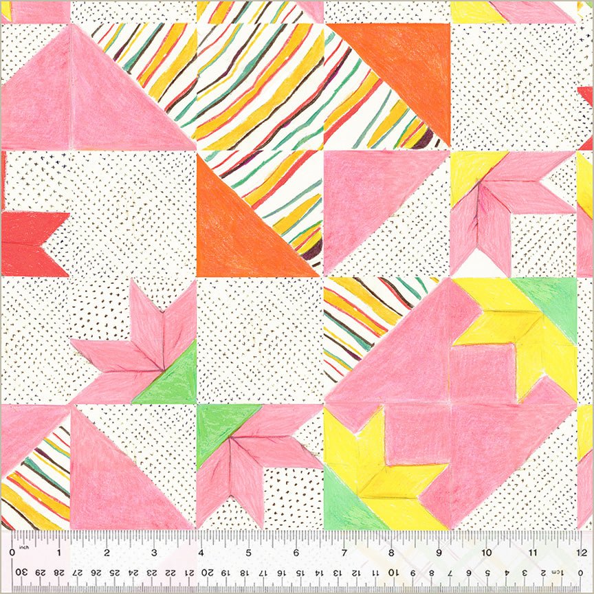 Heather Ross By Hand / Bee's Quilt / White - Harmony