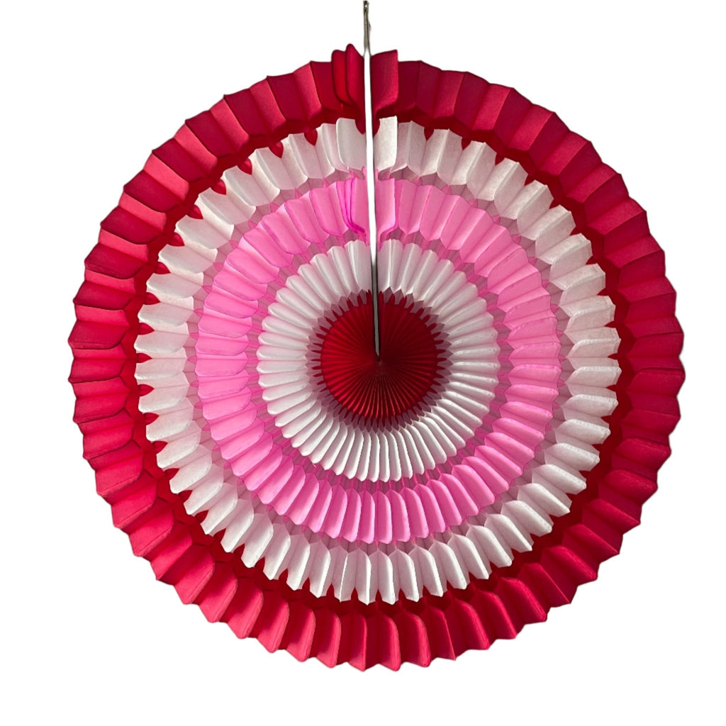 16 Inch Striped Tissue Fan - Harmony