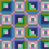 Canvas & Co. / Log Cabin / Periwinkle / Canvas - Harmony