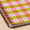 Gingham Picnic Letterpress A5 Spiral Notebook - Harmony