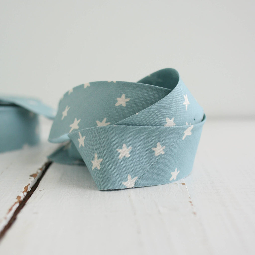 2.5" Bias Quilt Binding / Starry Soft Blue - Harmony