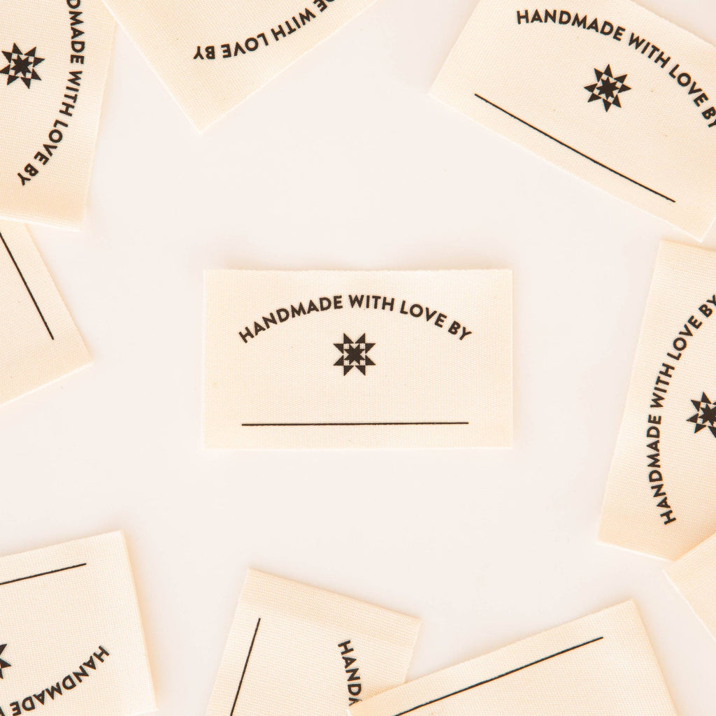 "Handmade with Love" Organic Cotton Write - In Quilt Labels - Harmony