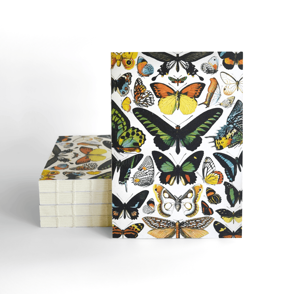 Vintage Butterfly Exposed Coptic Binding Notebook - Harmony
