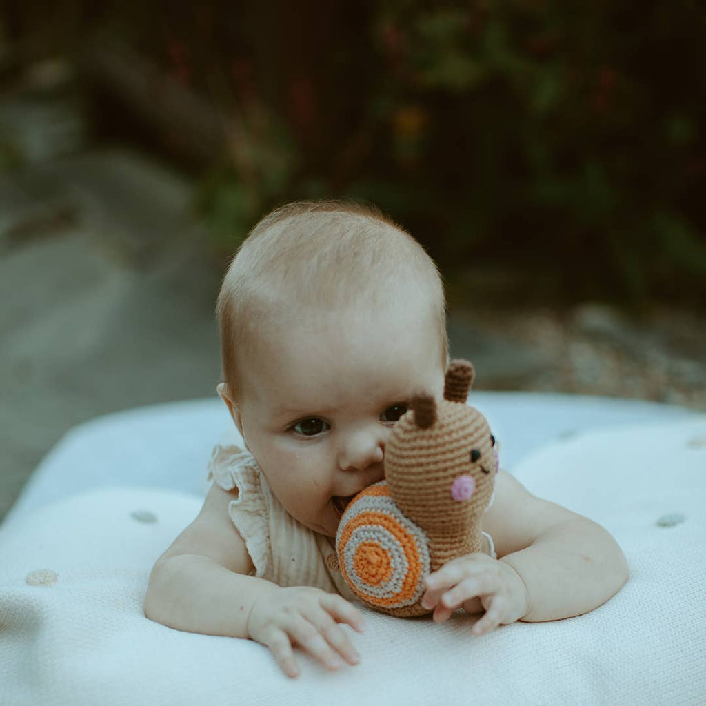 Garden Bug - Plush Snail Rattle - Harmony