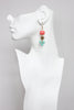 Salmon and turquoise earrings - Harmony