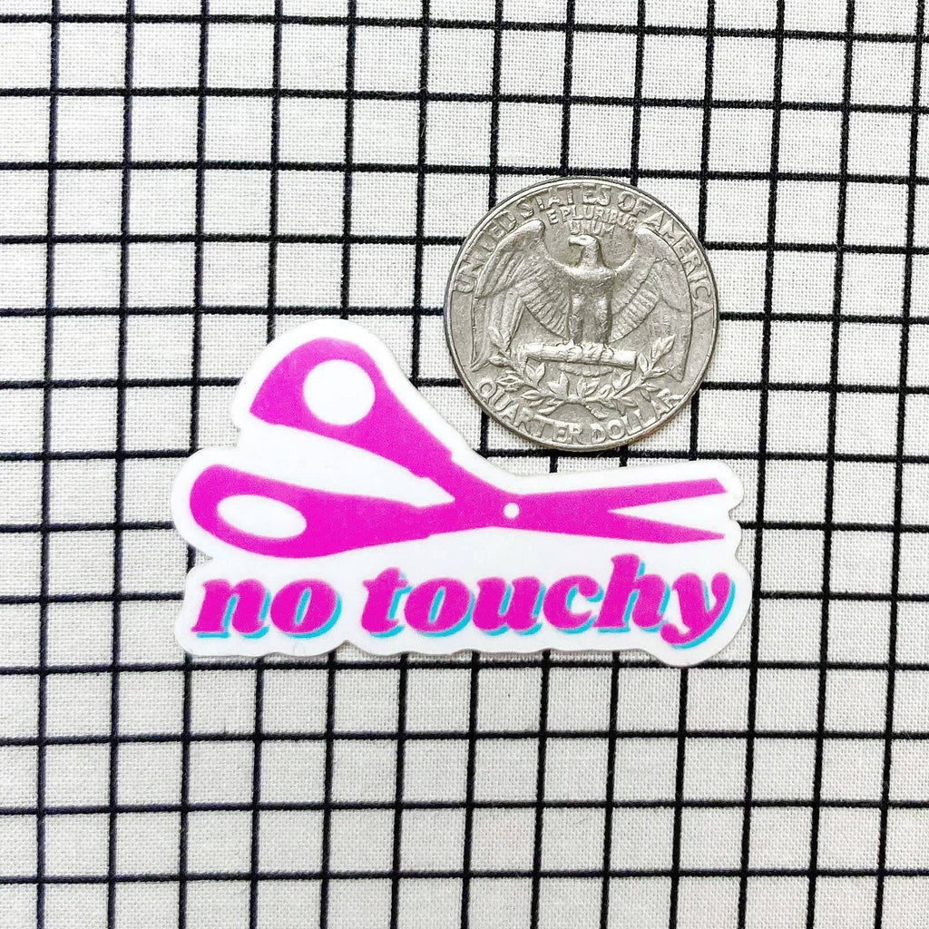 No Touchy! Sewing Scissor And Quilting Vinyl Sticker - Harmony