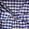 Royal Blue Gingham Dupioni Silk - Harmony