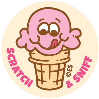 Scratch & Sniff Stickers / Strawberry Ice Cream - Harmony