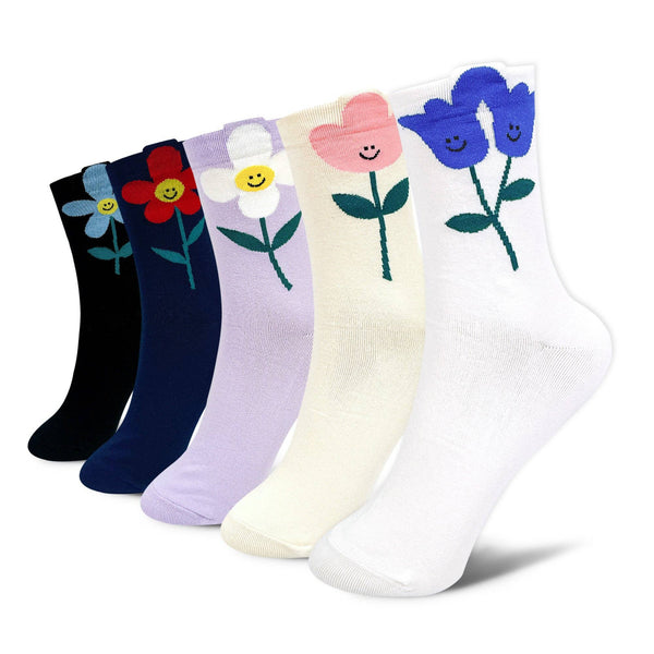 Women's Crew Kitsch Flower Socks - Harmony