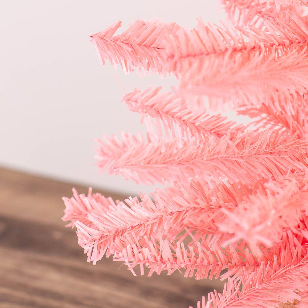 18" Pink Pine Delight Artificial Pine Tree - Harmony